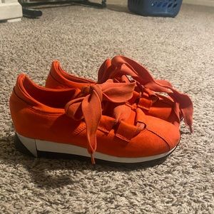 Red sneakers